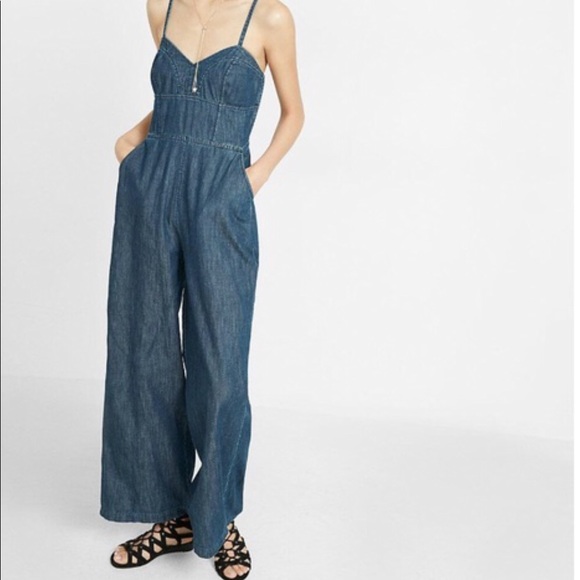 express jean jumpsuit